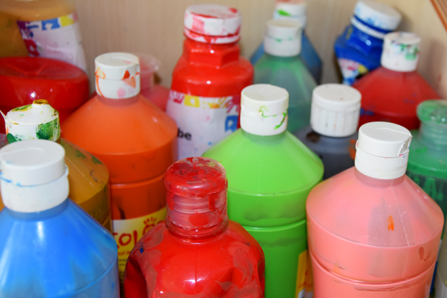 Malfarben im Atelier